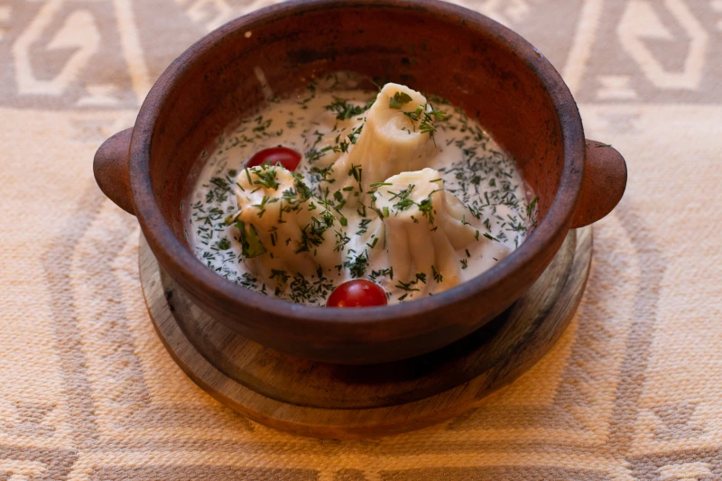 Суп с хинкали 350гр.