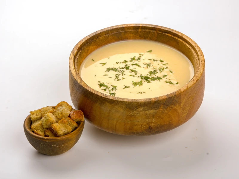 Суп-крем сырный с сухариками 