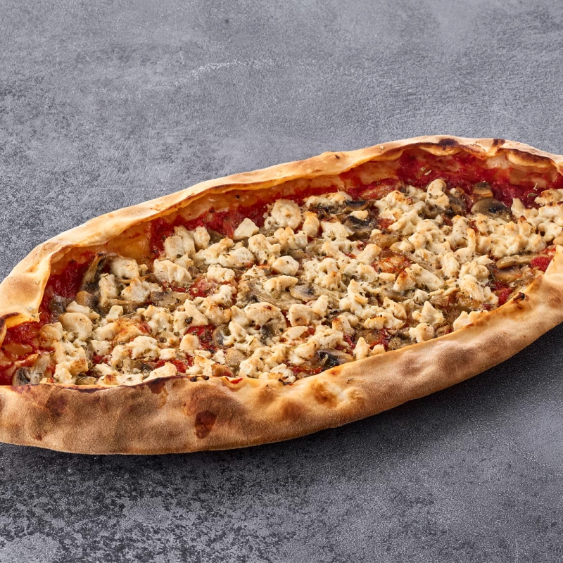 Пиде с курицей и грибами