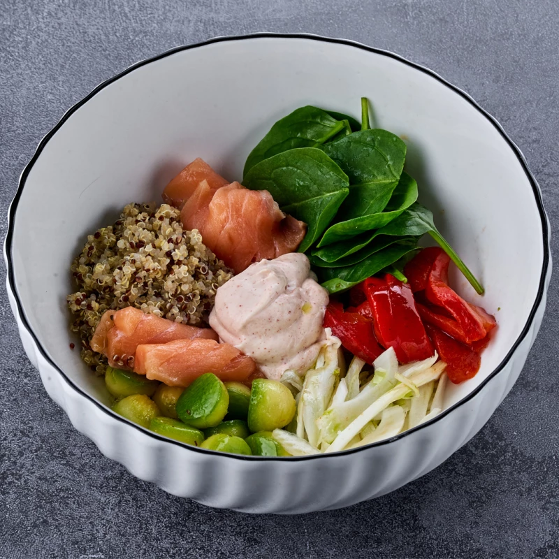 Боул с лососем