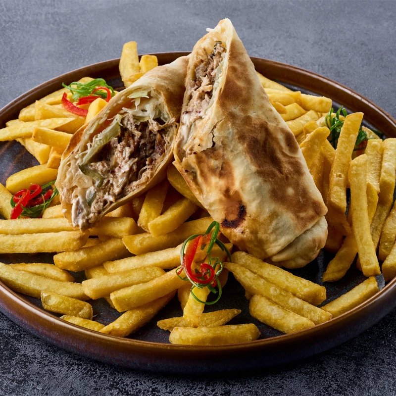 Шаурма с рваной свининой