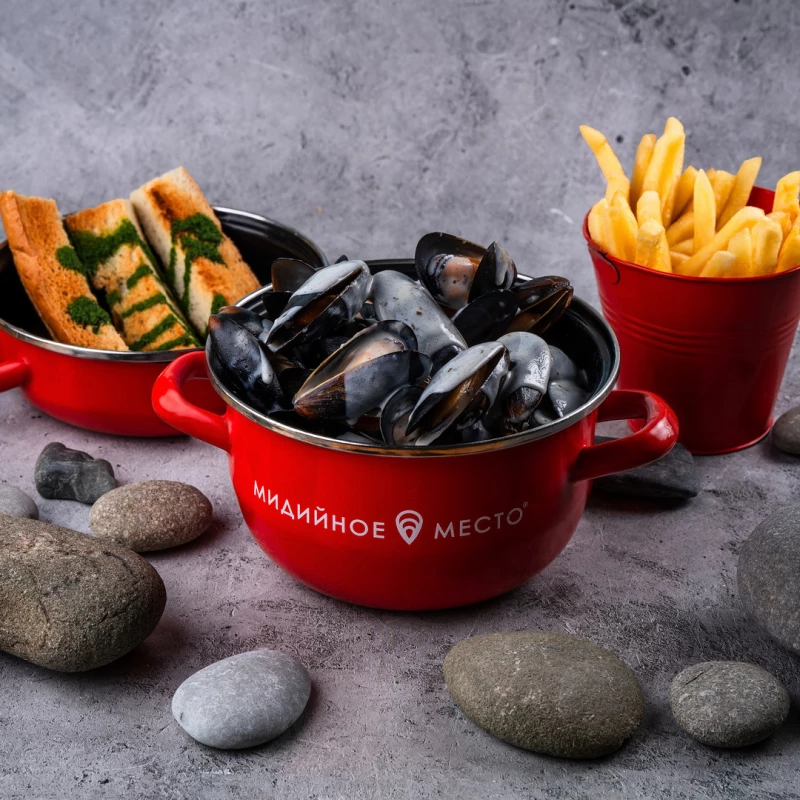 Мидии в сливочно-сырном соусе