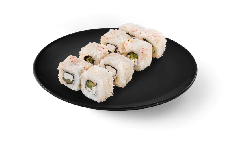  Ролл с сурими, сыром и икрой