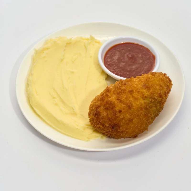 Котлета по-киевски с картофельным пюре