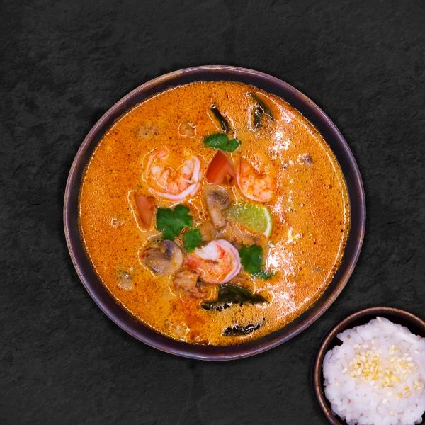  Кисло острая суп с морепродуктами(Том ям)