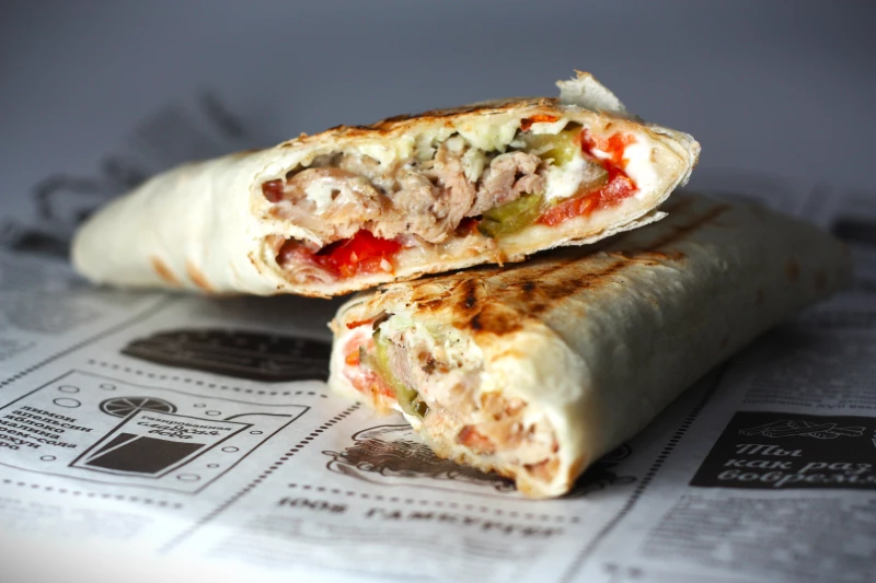 Шаурма с рваной свининой