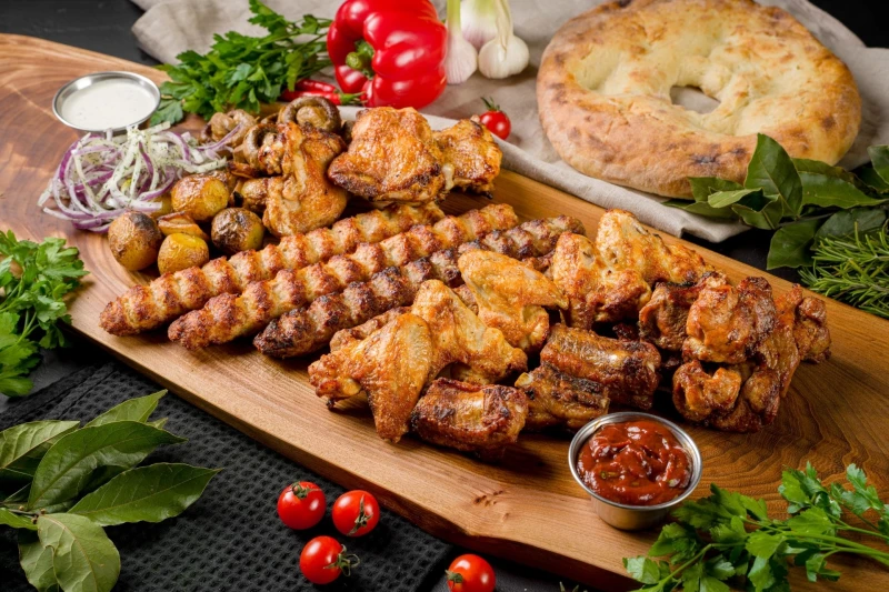 Курица на мангале