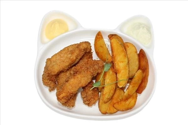 Картофельные дольки/куриные стрипсы 280гр