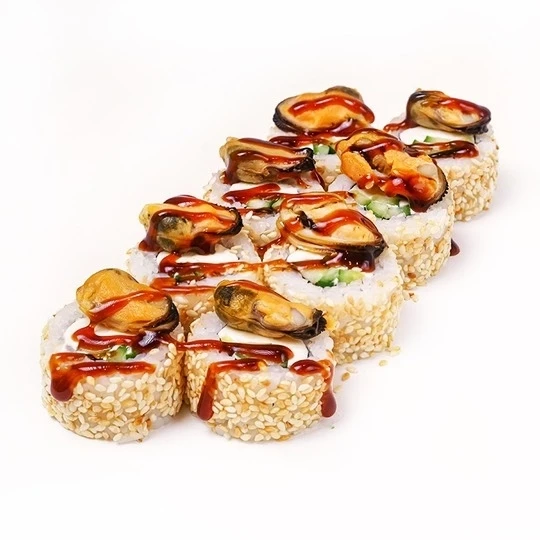 Мидия в кунжуте