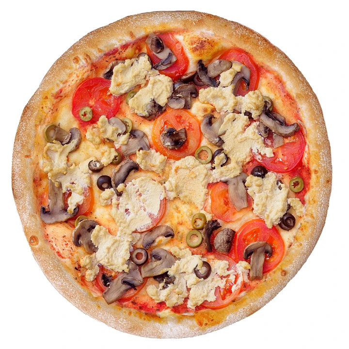 Постная пицца с грибами