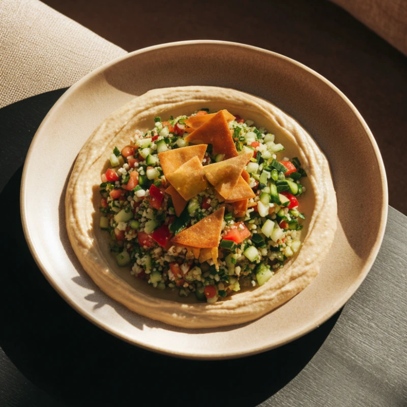 Layered Hummus & Tabouleh