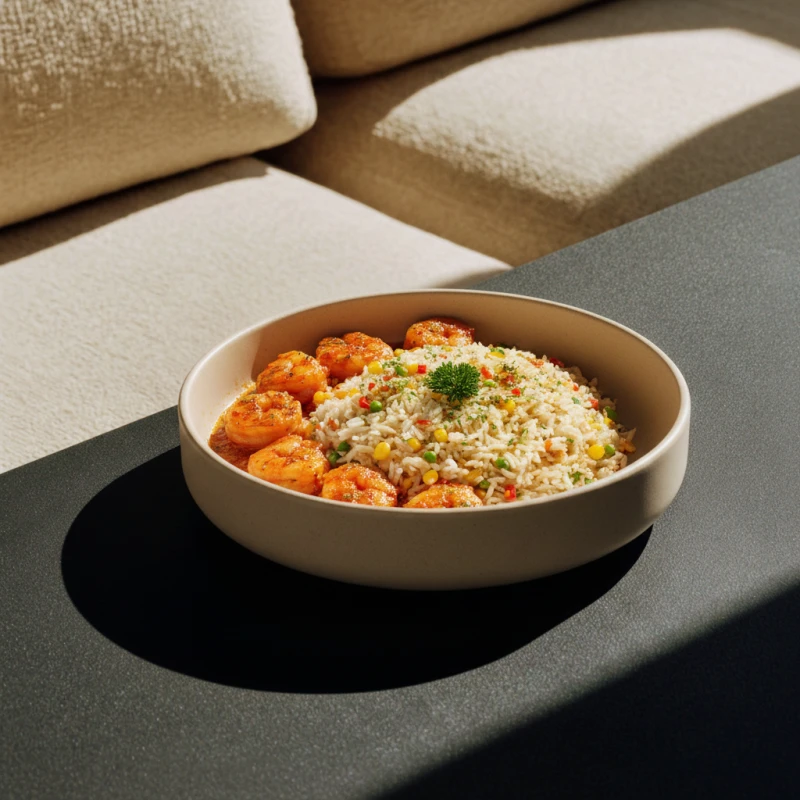 Pil Pil Prawns & Veg Fried Rice Bowl