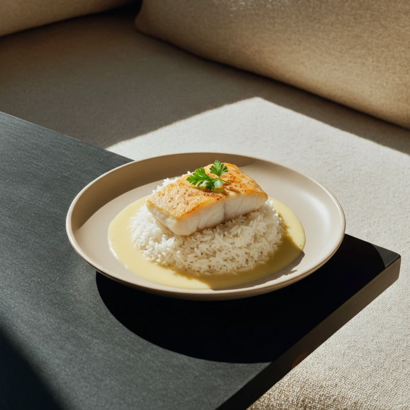 Lemon Butter Fish Fillet & Steamed Rice Bowl