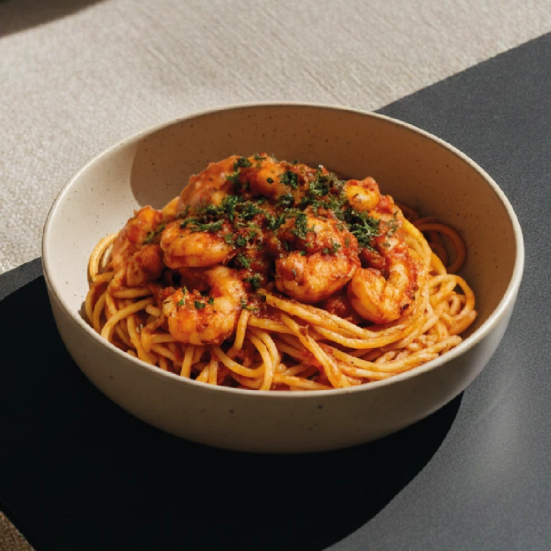 Spaghetti Tomato Shrimps