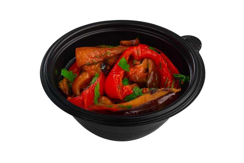 Салат с жареными баклажанами