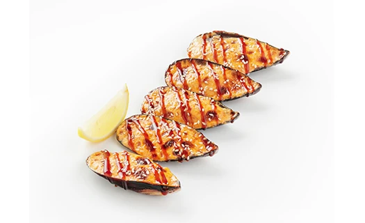 Мидии запеченные в фирменном соусе