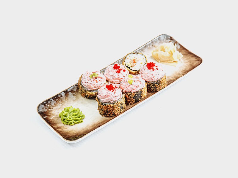 Темпура лава с лососем