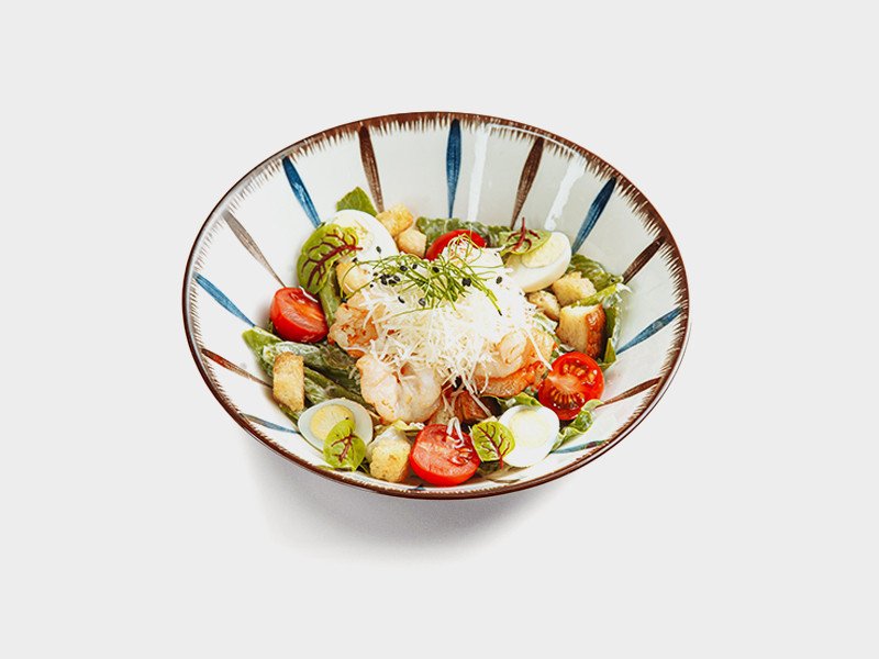 Цезарь с креветками 