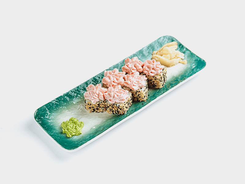 Калифорния в кунжуте с угрем 