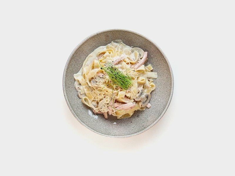 Феттуччине с Ветчиной и Грибами 320 гр