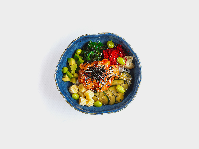 Поке с лососем 