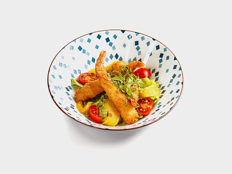 Салат с креветками