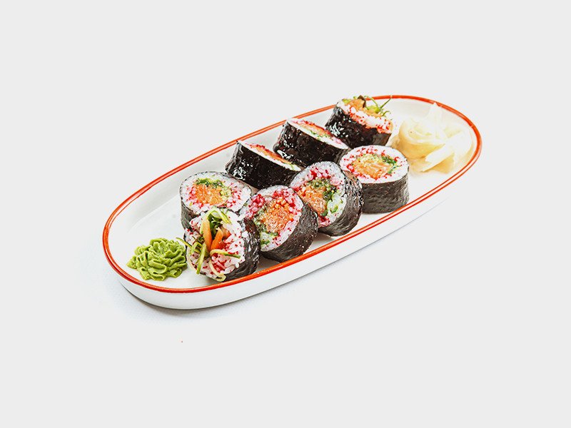 Кимпаб с лососем