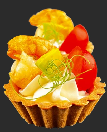 Тарталетка с креветкой