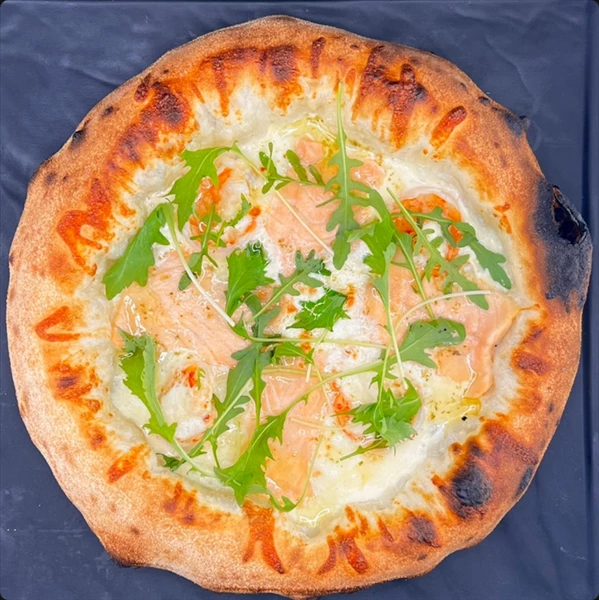 Пицца Сливочная с Семгой и Креветкой 28 см