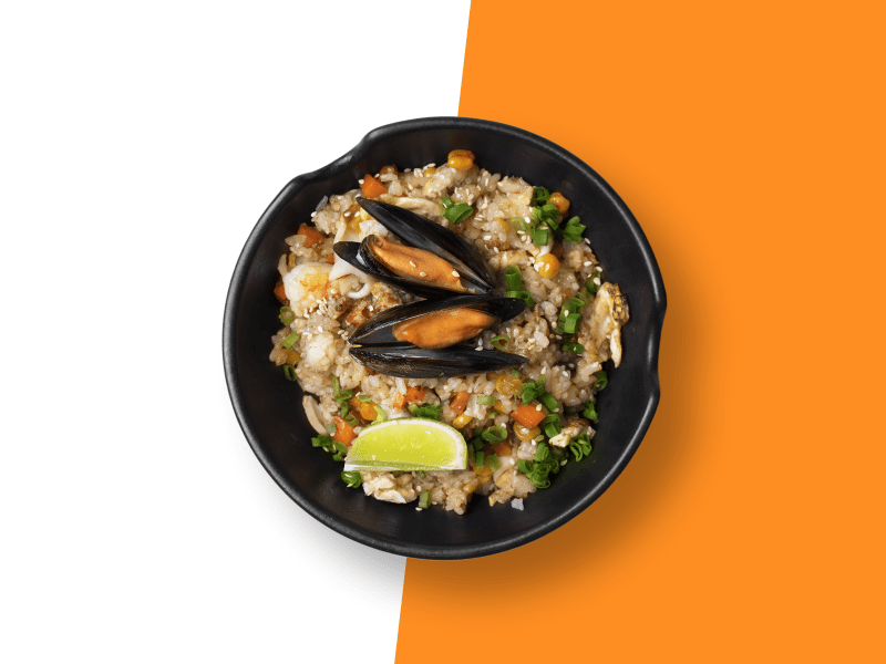 Рис с морепродуктами