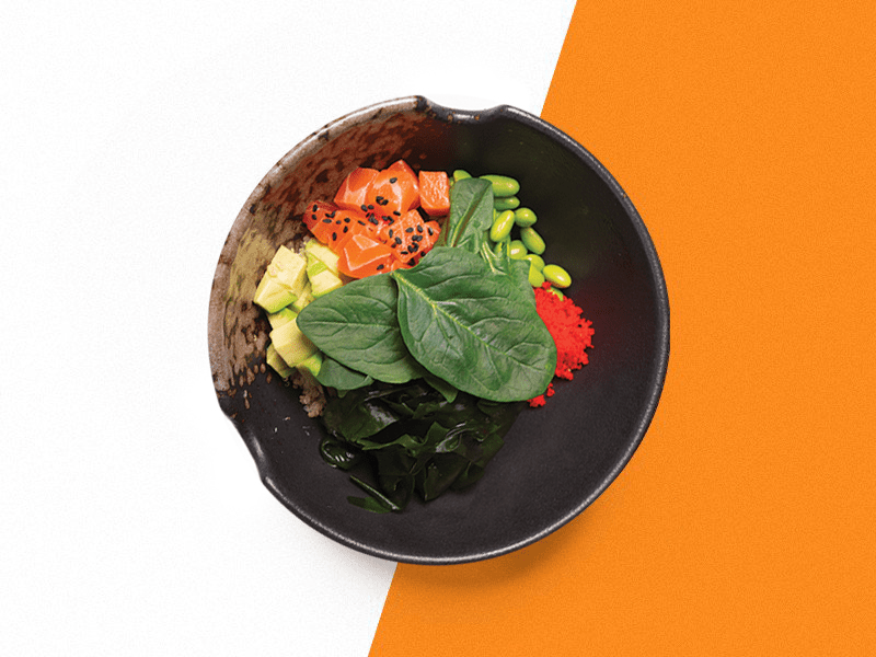 Поке с охлаждённым лососем