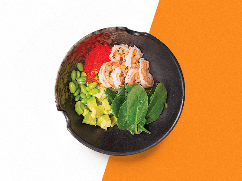 Поке с тигровыми креветками