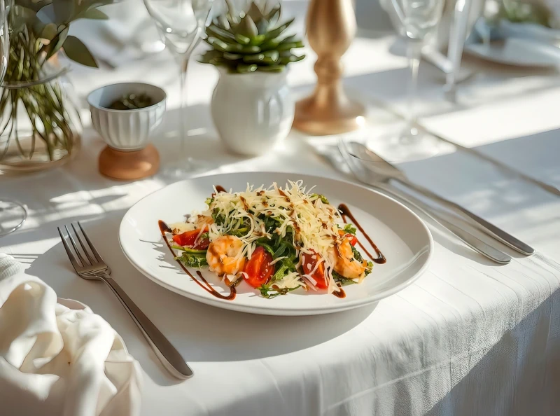 Салат "Руккола с креветкой" 