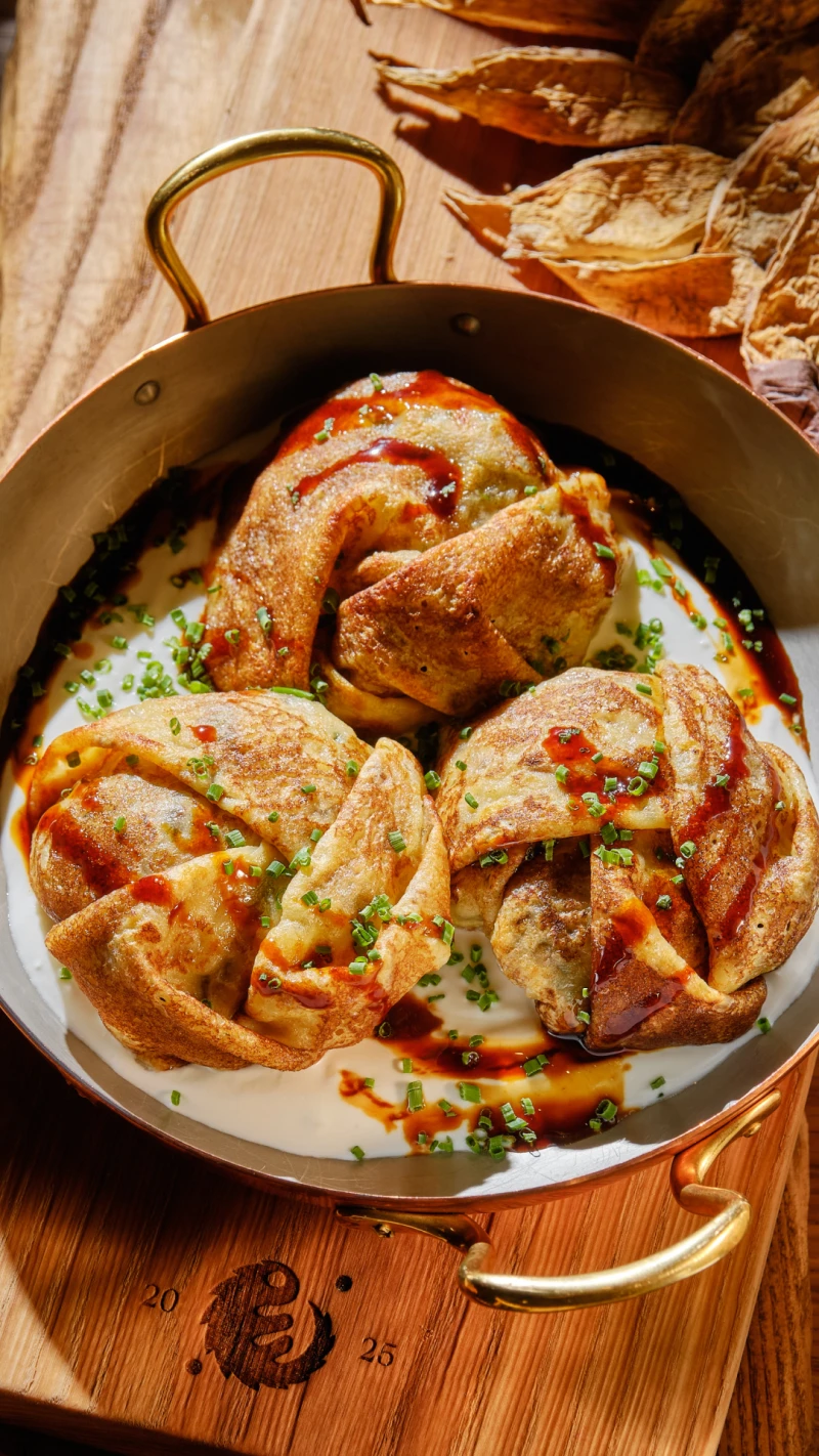 Блины из печи, мясо, моцарелла