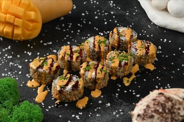 Жареный с тунцом манго терияки