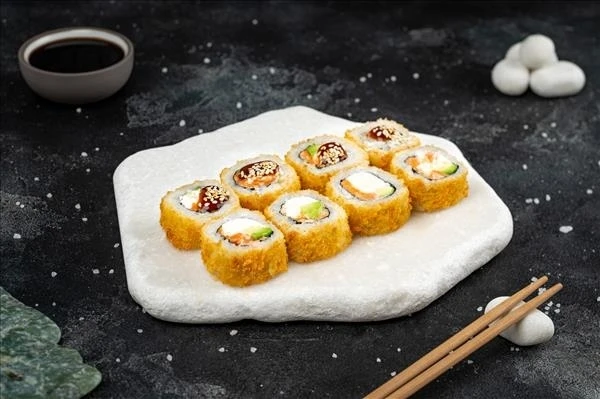 Жареный с камчатским крабом