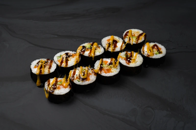 Кимпаб с лососем 