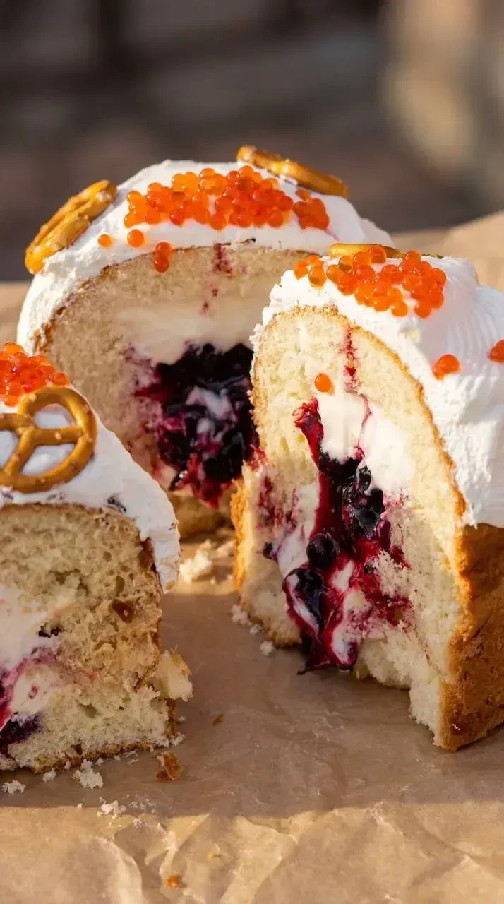 Кулич на коньяке с начинкой