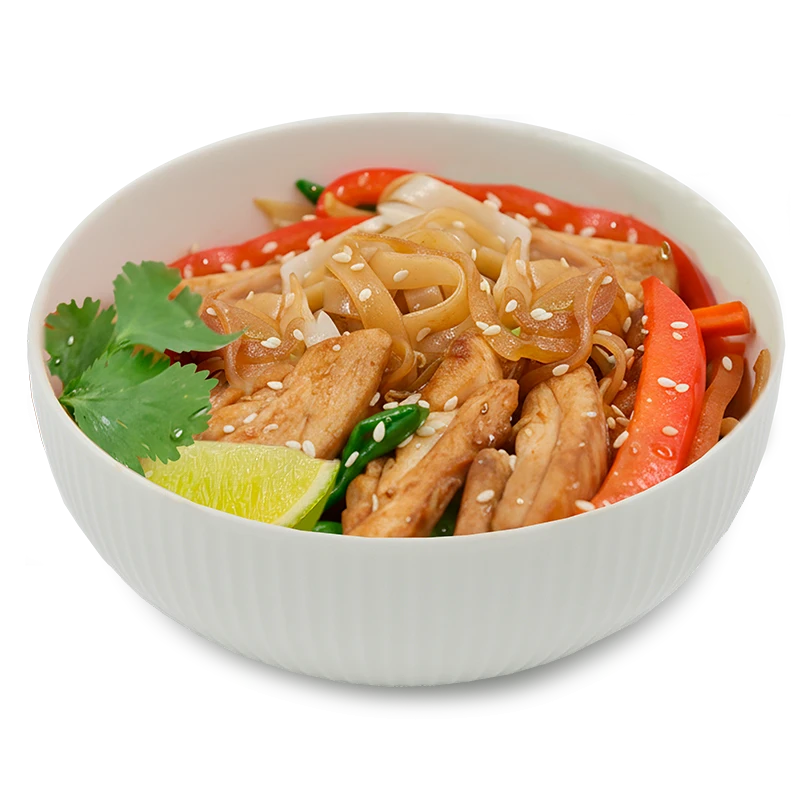 Удон с соусом устрично-перечным с курицей