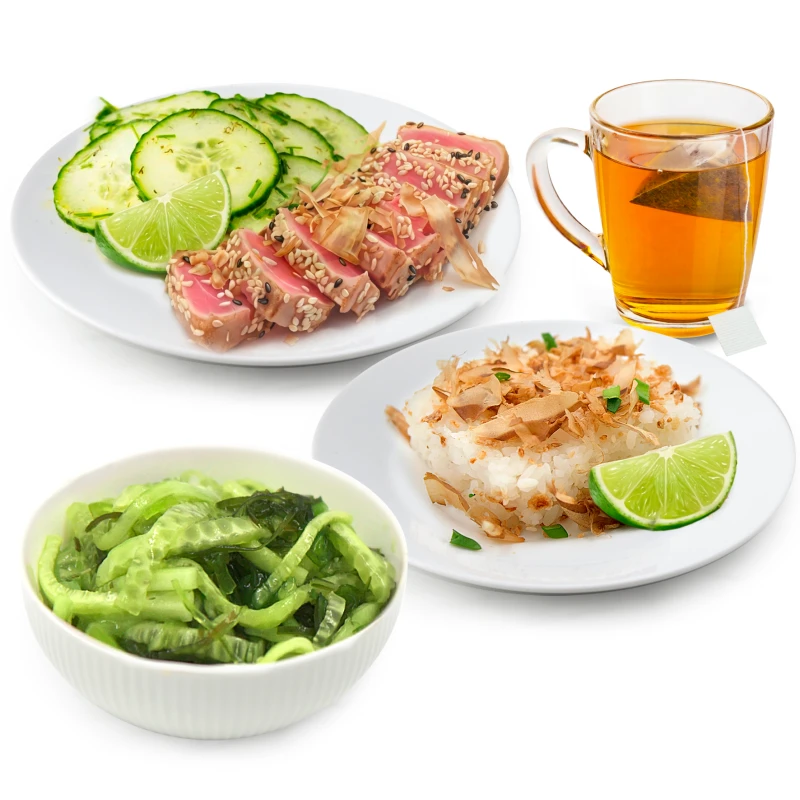 Бенто тунец с соусом спайси