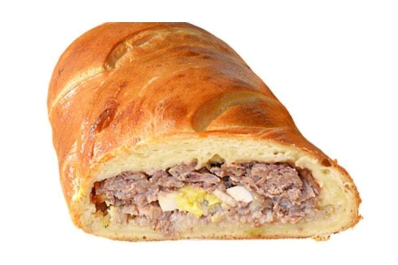 Кулебяка яйцо -мясо