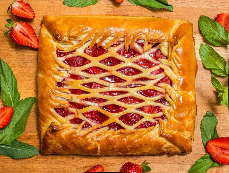 Заказной Пирог с клубникой