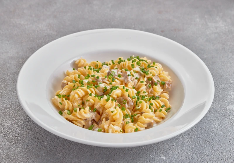 Паста с белыми грибами