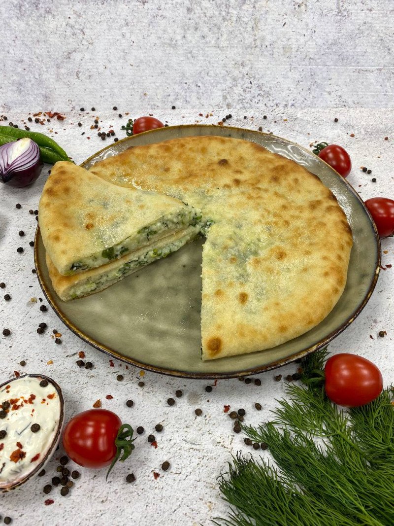 Пирог с сыром и зеленью