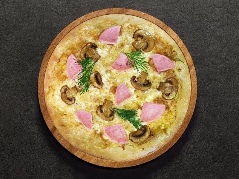 Пицца с ветчиной/грибами 30см