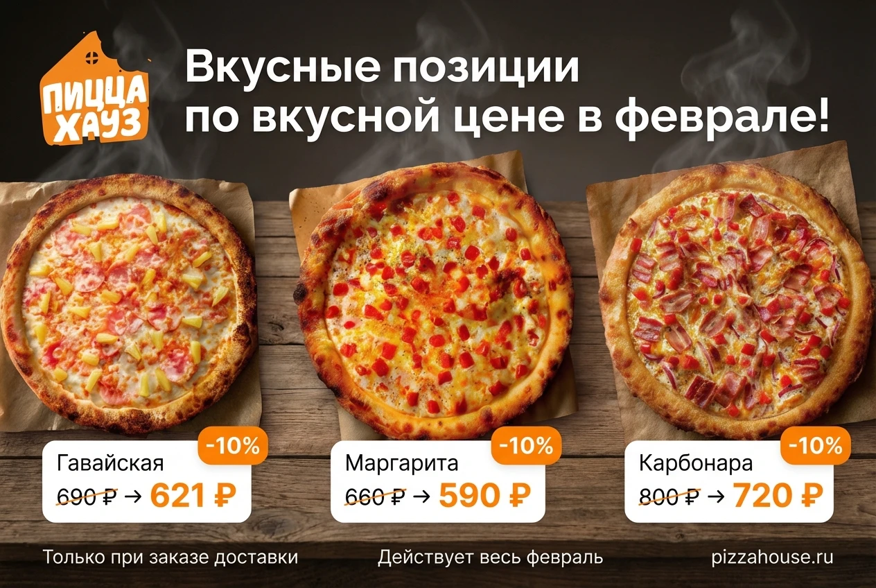 Вкусные позиции по вкусной цене. Только при заказе доставки