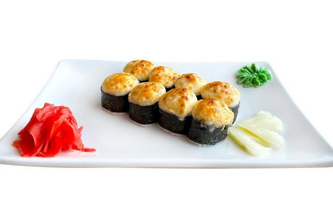 Запеченные роллы кур/ананасом