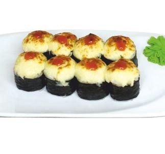 Запеченные роллы с жареным лососем острые