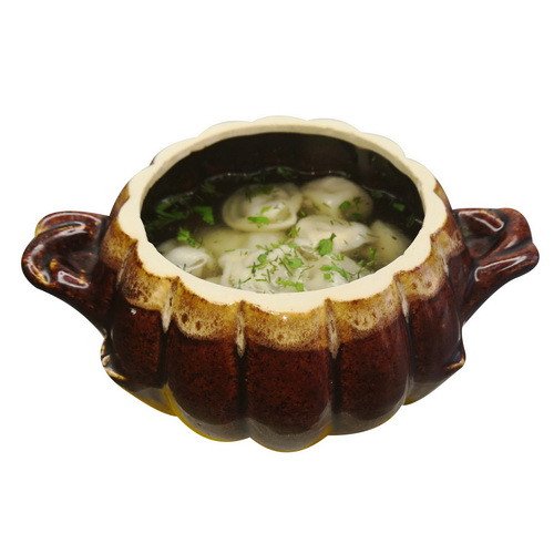 Пельмени с бульоном
