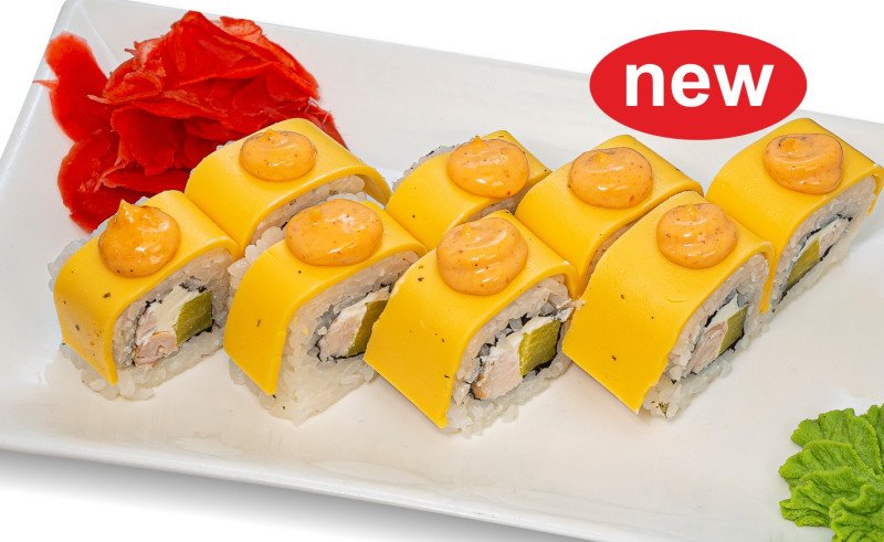 Роллы с сыром чеддер и копченой грудкой